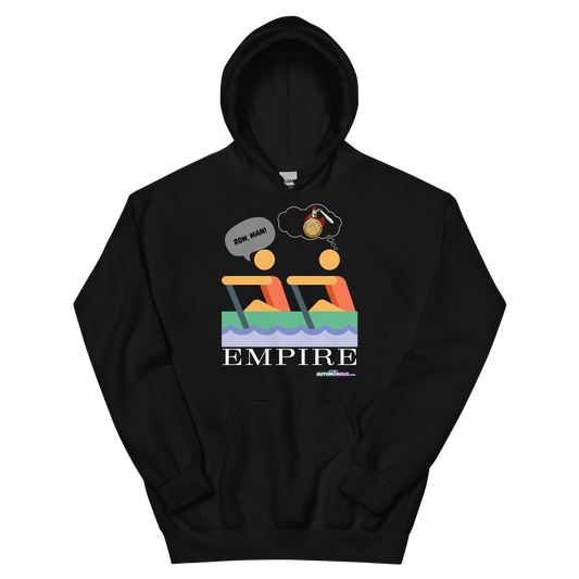 Row, Man EMPIRE - White text - Unisex Hoodie