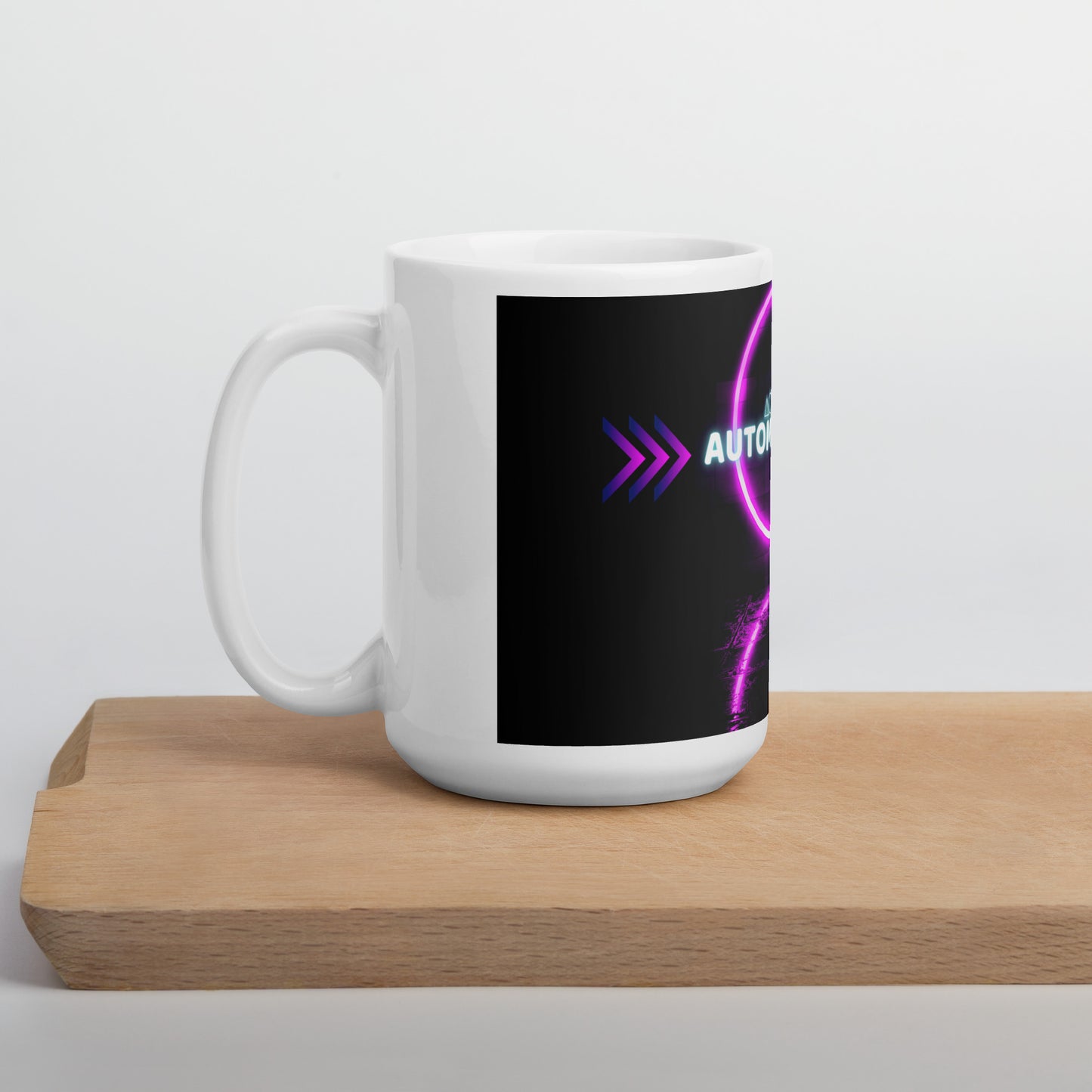 White glossy mug