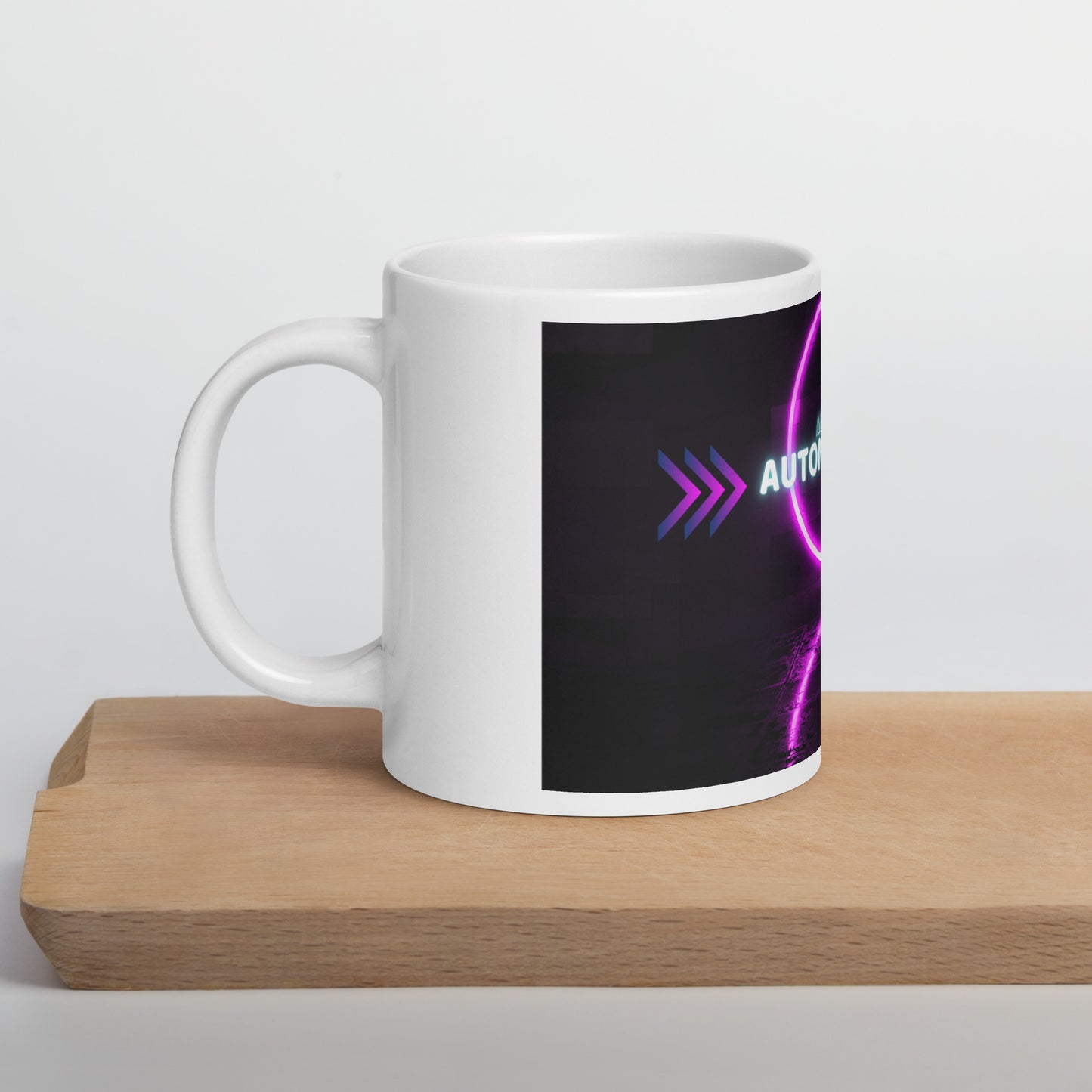 White glossy mug